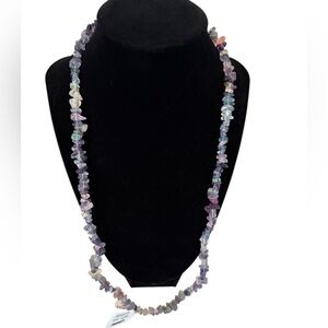 NWT Free People Blue and Purple Necklace with adjustable slider clasp